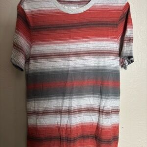 Urban Pipeline Red and Gray Striped Tee